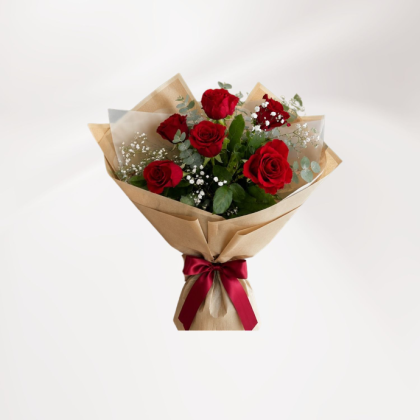 Bouquet de 6 roses