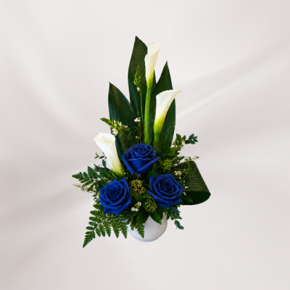 Composition Funéraire pour Urne — Bleu