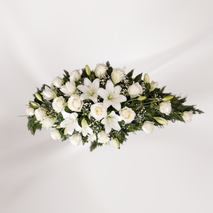 Gerbe de Cercueil Blanche
